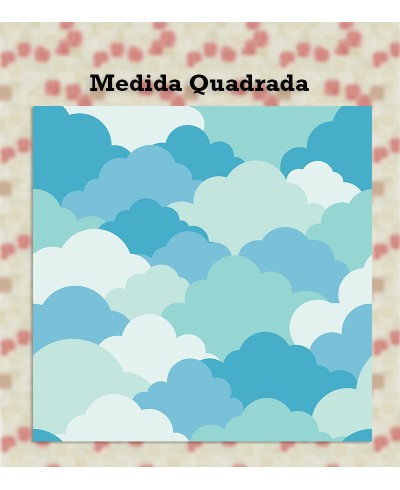 Papel de Parede Fotomural Nuvem Cute Azul