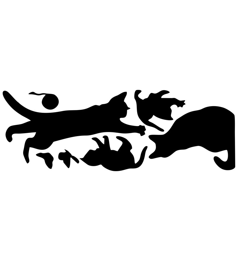 Adesivo Gatinhos Brincando