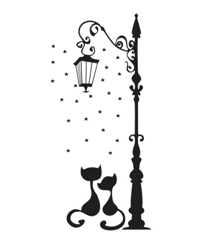 Adesivo Poste Amor Gatinhos